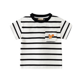 Black Stripes Round Neck T-Shirt